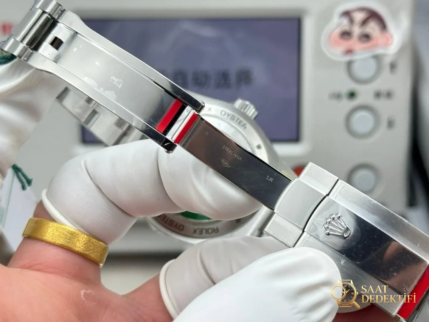VS Factory Rolex yeşil camlı siyah kadranlı Dandong 3131 tek kademeli mekanizma işçiliği nasıl? - Fosfor ve Super-LumiNova Gece Görünümü