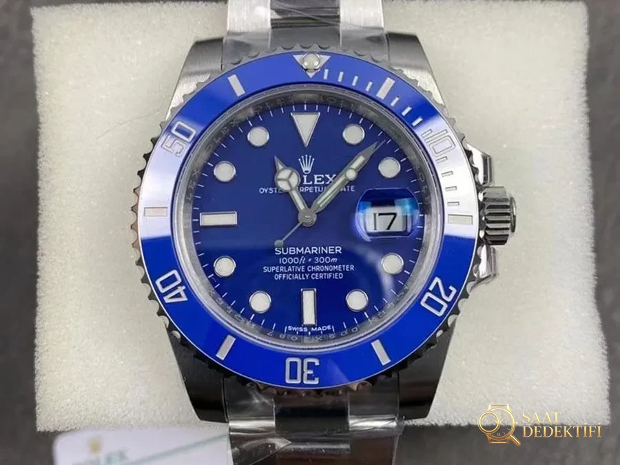 VS Factory Rolex Yeşil-Mavi Su Hayaleti 3135 Replika Kol Saati - VS Saat - Kasa Profili ve Kurma Kolu İncelemesi