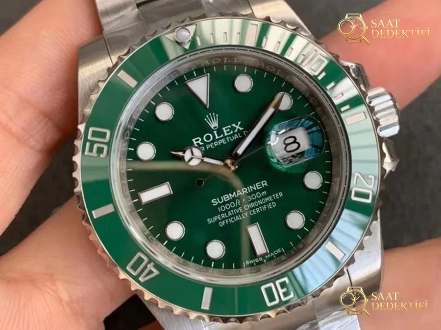 VS Factory Rolex Yeşil Su Hayaleti 3135 Replika Kol Saati - VS Saat - Kasa Profili ve Kurma Kolu İncelemesi