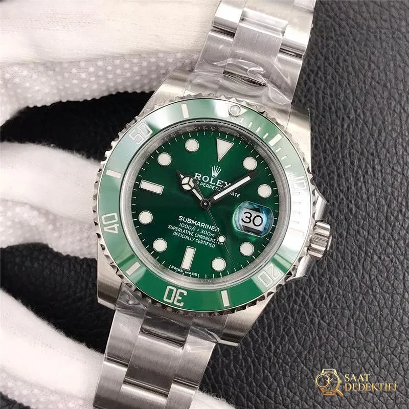 VS Factory Rolex Yeşil Su Hayaleti 41 mm kol saati incelemesi - Kadran Detayı ve Bezel İşçiliği