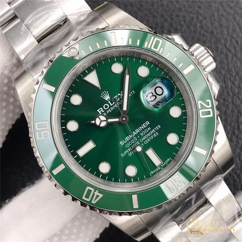 VS Factory Rolex Yeşil Su Hayaleti 41 mm kol saati incelemesi - Kasa Profili ve Kurma Kolu İncelemesi