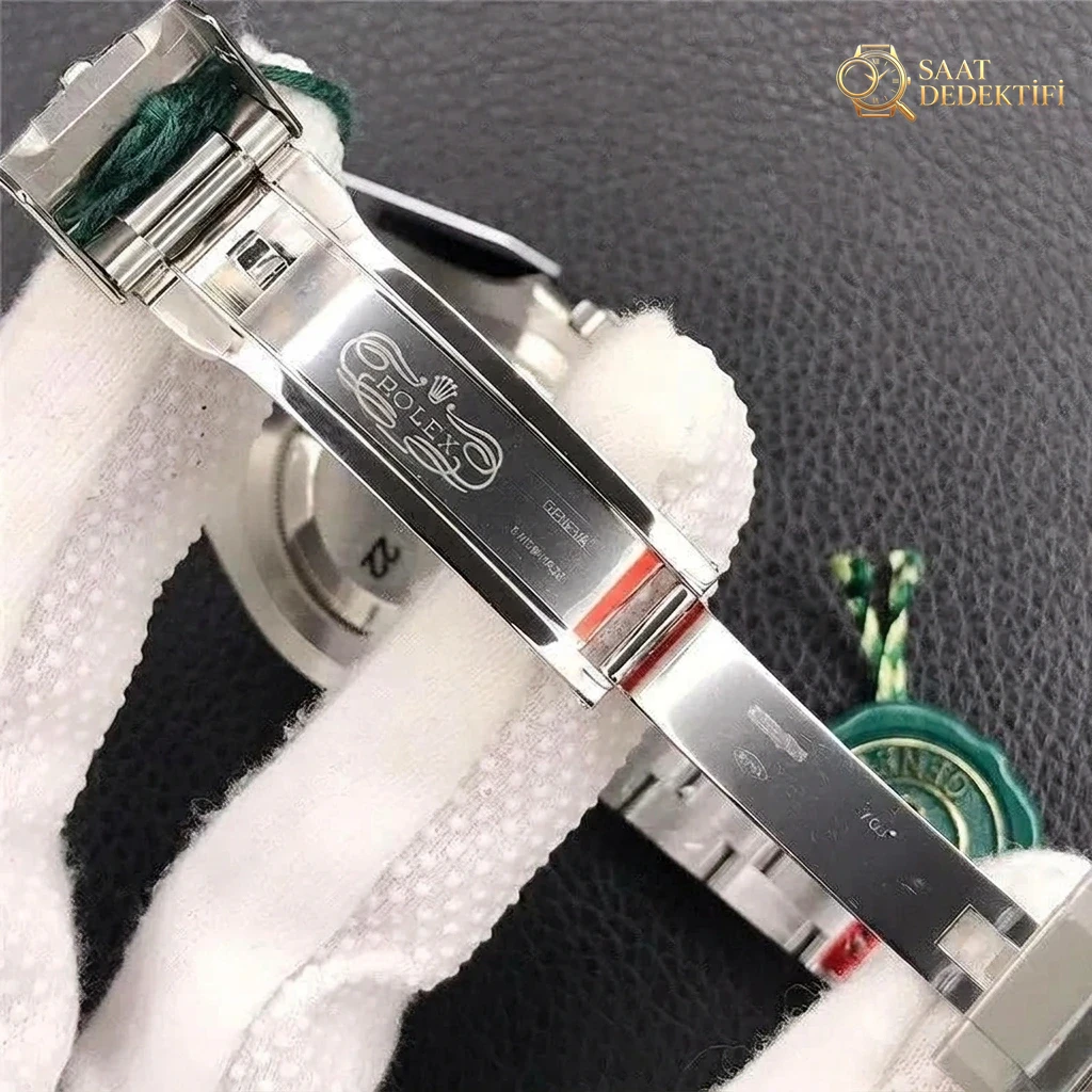 VS Factory Rolex Yeşil Su Hayaleti 41 mm kol saati incelemesi - Klips Kilidi ve Lazer Damgalar