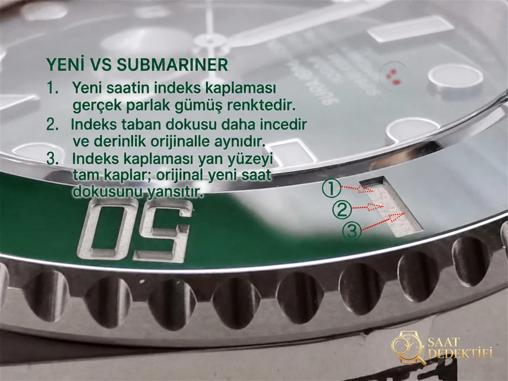 Yalanlama: VS Factory yeşil su hayaleti 3135 mekanizmalı yeşil bezelin yazı tipi kalın değil - Bilezik, Toka ve Klips Mekanizması