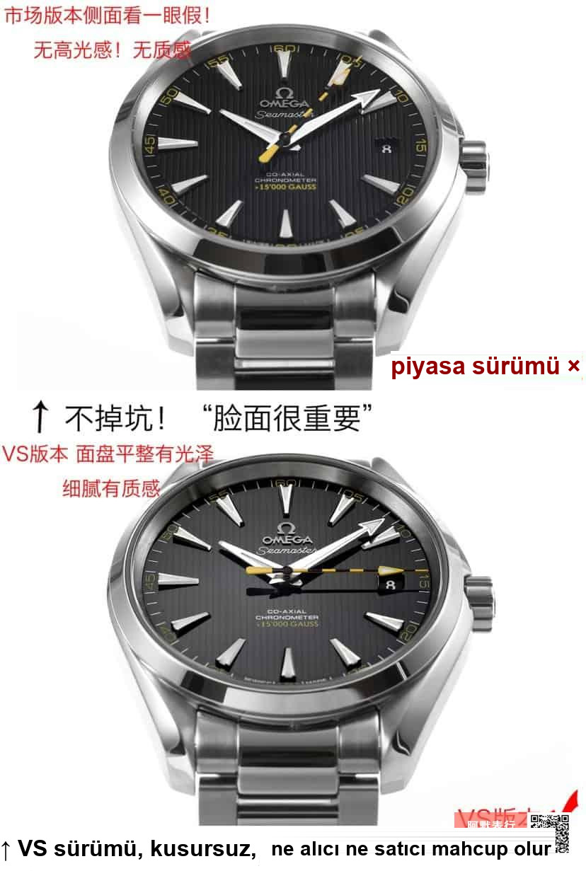VS Factory Üretimi Omega Seamaster 150 Metre Siyah Kadran Nasıl Ayırt Edilir? — 1. fotoğraf