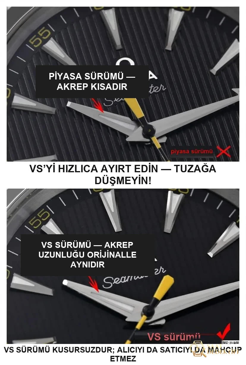 VS Factory Üretimi Omega Seamaster 150 Metre Siyah Kadran Nasıl Ayırt Edilir? - Arka Kapak ve Mekanizma Detayı