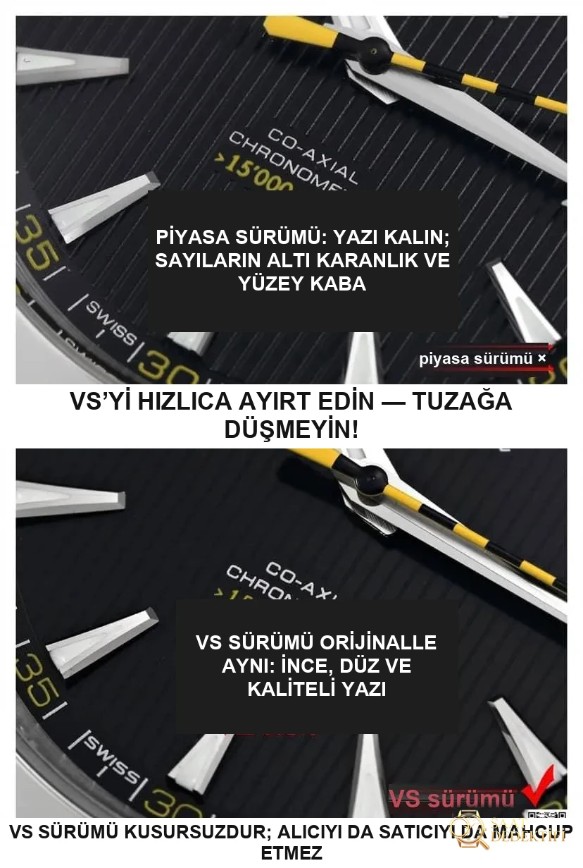 VS Factory Üretimi Omega Seamaster 150 Metre Siyah Kadran Nasıl Ayırt Edilir? - Makro Kadran ve İndeks İşçiliği