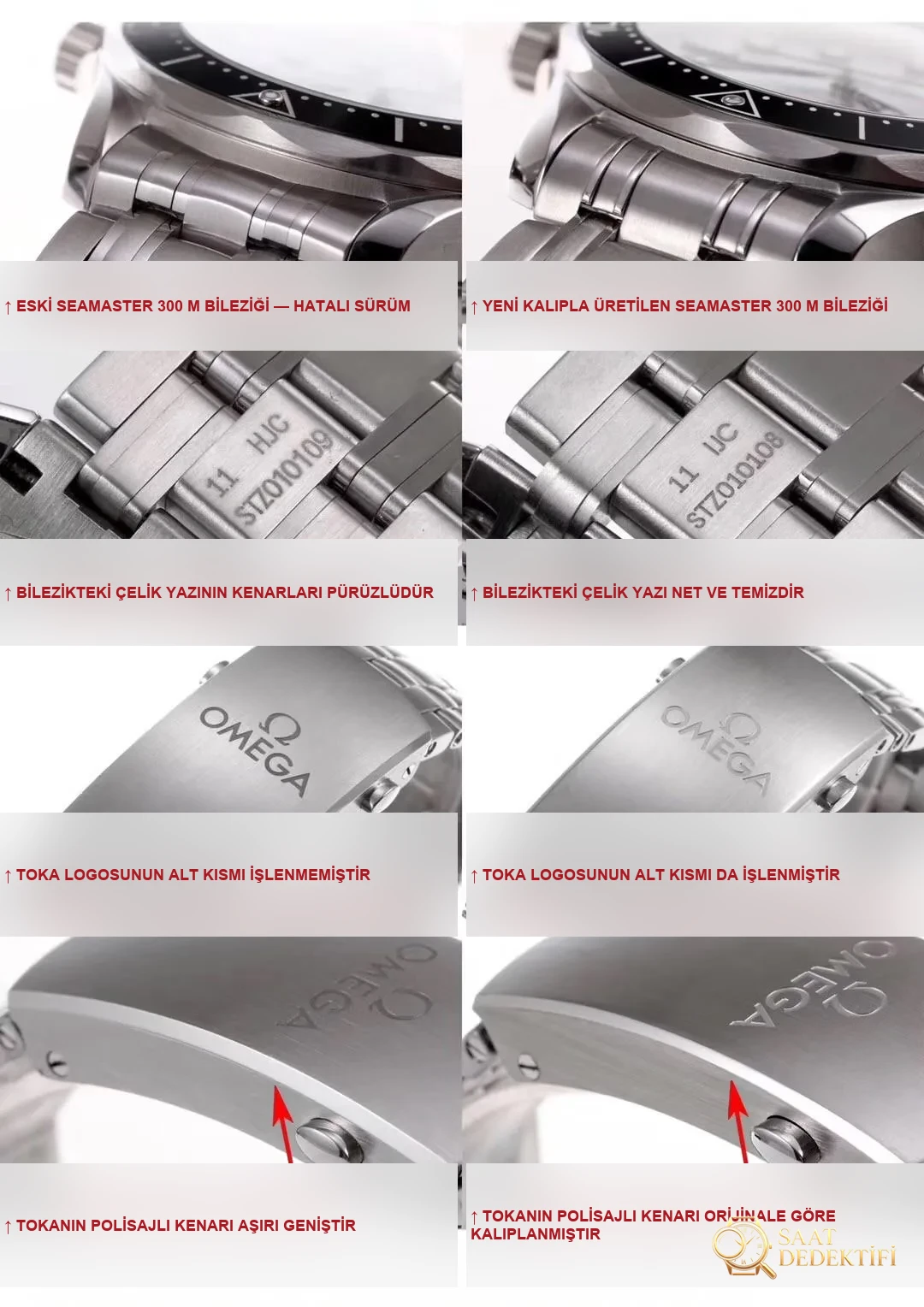 VS Factory üretimi yeni Omega Seamaster 300M ile piyasadaki versiyonların karşılaştırması: farkı nasıl anlarsınız, doğru versiyonu nasıl alırsınız? - Kadran Detayı ve Bezel İşçiliği