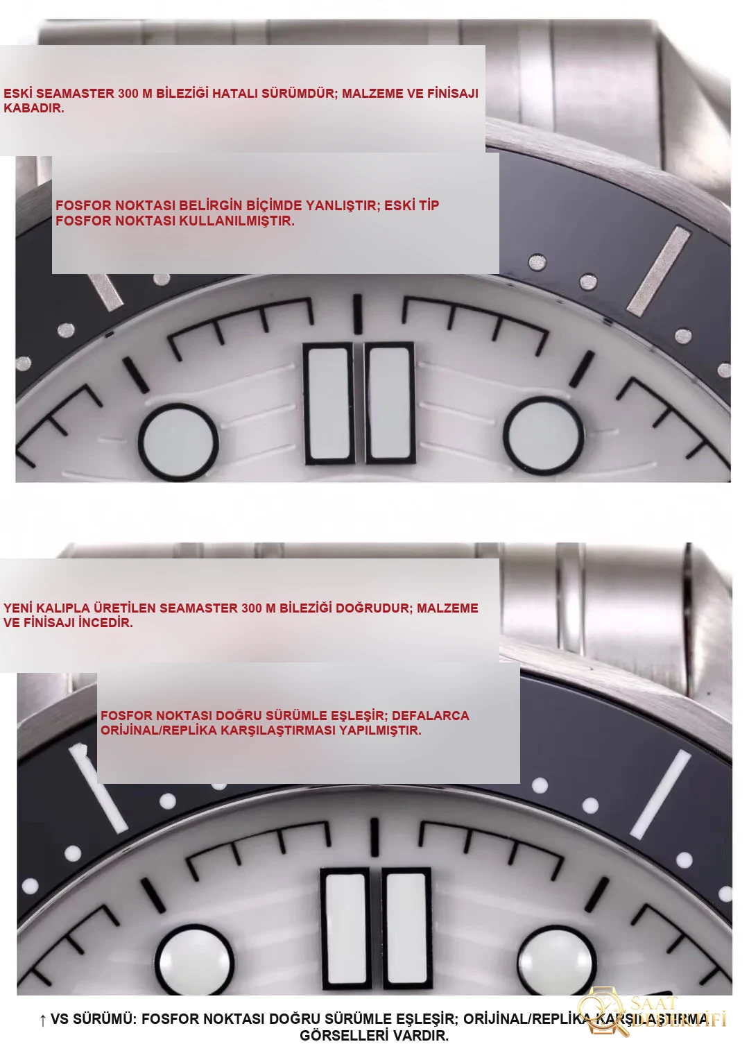 VS Factory üretimi yeni Omega Seamaster 300M ile piyasadaki versiyonların karşılaştırması: farkı nasıl anlarsınız, doğru versiyonu nasıl alırsınız? - Bilezik, Toka ve Klips Mekanizması