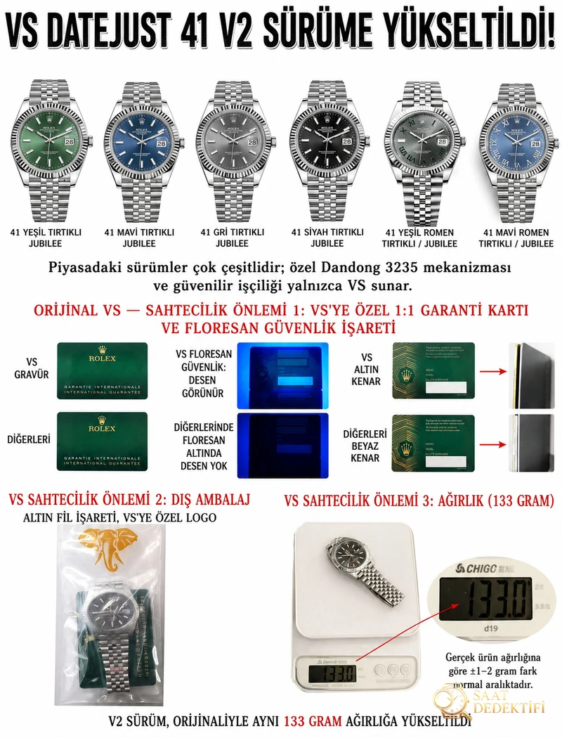 VS Factory V2 versiyon Rolex Datejust incelemesi - Kasa Profili ve Kurma Kolu İncelemesi