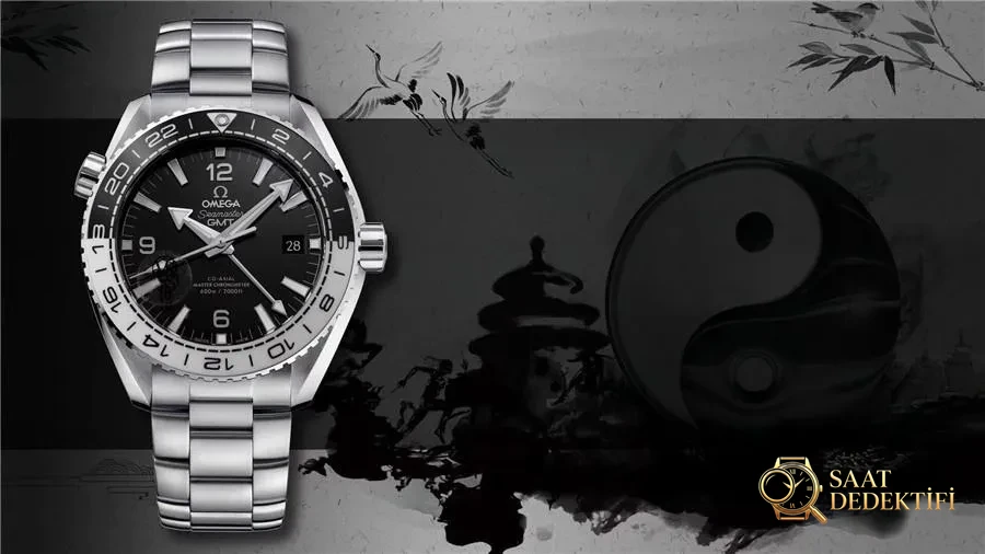 VS Factory yeni Omega Seamaster 600 GMT tai chi bezel siyah-beyaz bezel 43.5 mm 8906 mekanizma replika saat incelemesi - Kadran Detayı ve Bezel İşçiliği