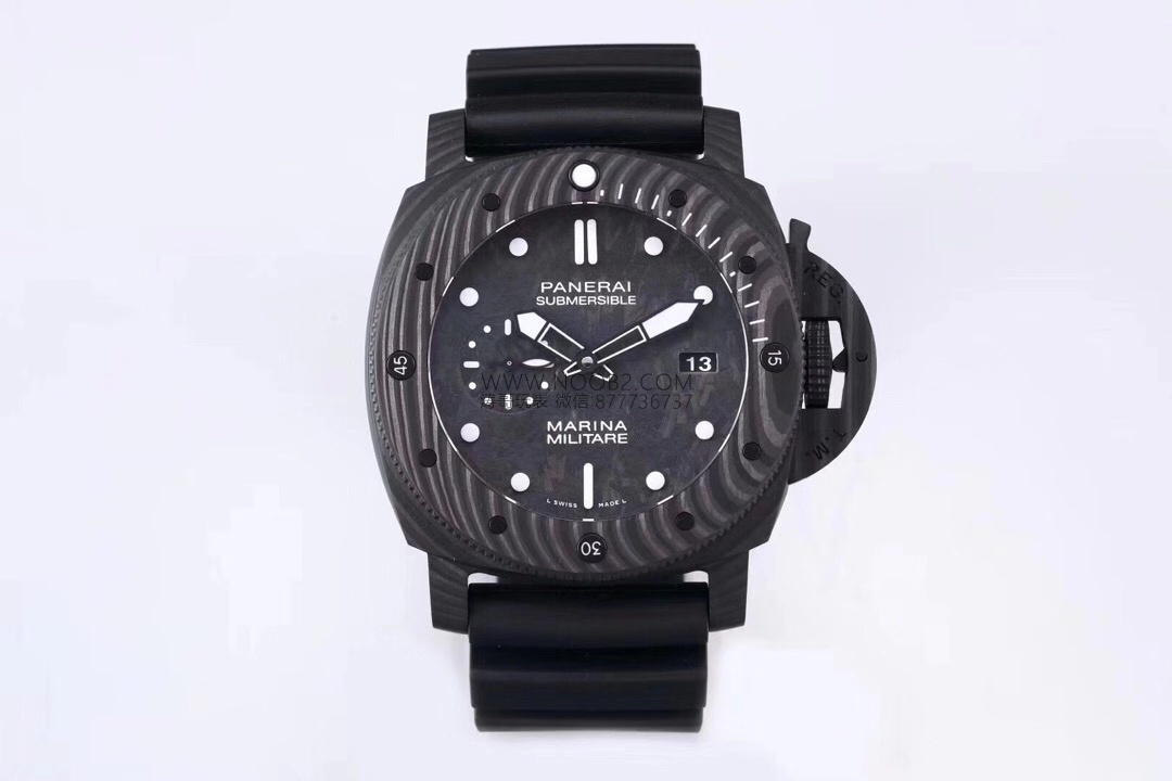 VS Factory yeni Panerai Submersible serisi PAM979 karbon fiber replika saat incelemesi — 5. fotoğraf