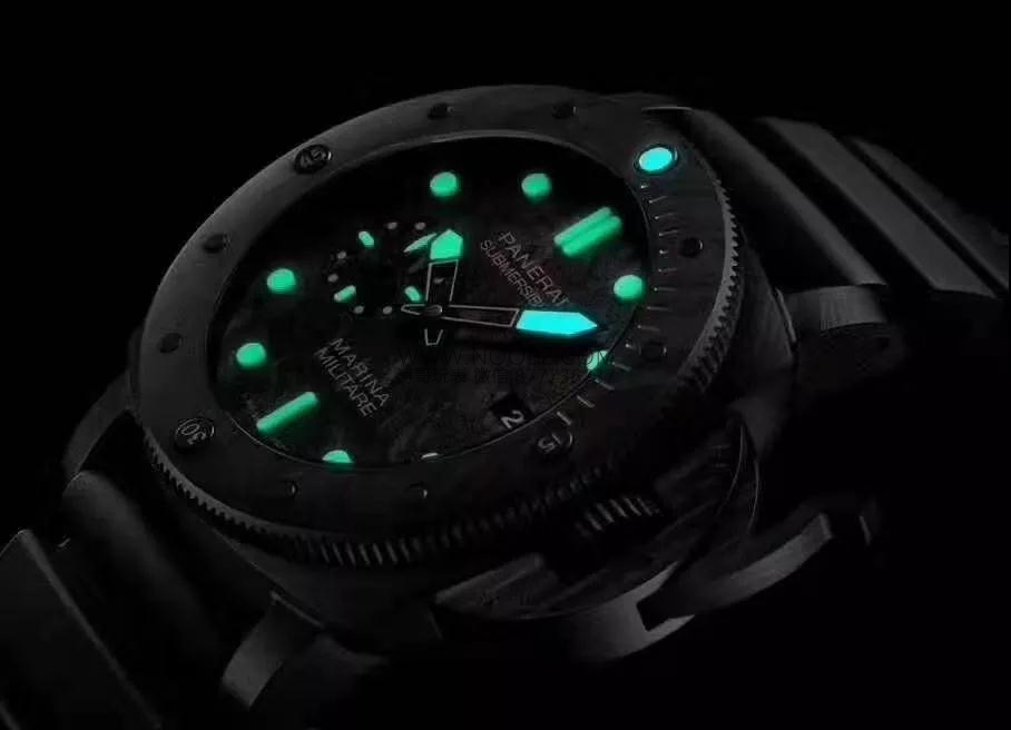 VS Factory yeni Panerai Submersible serisi PAM979 karbon fiber replika saat incelemesi — 15. fotoğraf