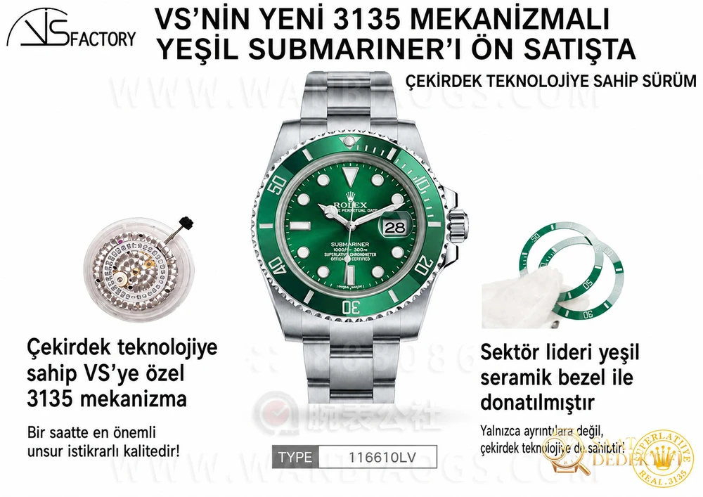 Rolex Submariner VS Factory İncelemesi - Ön Görünüm ve Kasa Tasarımı