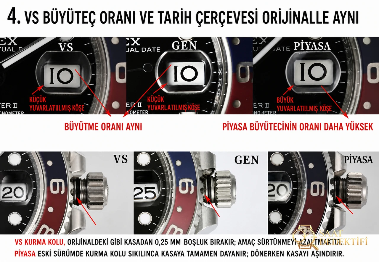 VS GMT cola bezel görücüye çıkıyor! Dandong 3285 mekanizmasını taşıyan bu model, her detayı üstün işçilikle işlenerek piyasadaki tüm versiyonları açık ara geride bırakıyor; replika saatlerin zirvesi unvanını sonuna kadar hak ediyor! - Yan Profil ve Kordon Bağlantısı