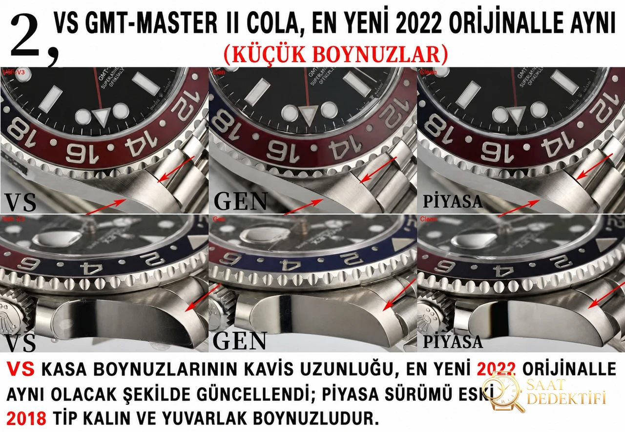 VS GMT cola bezel görücüye çıkıyor! Dandong 3285 mekanizmasını taşıyan bu model, her detayı üstün işçilikle işlenerek piyasadaki tüm versiyonları açık ara geride bırakıyor; replika saatlerin zirvesi unvanını sonuna kadar hak ediyor! - Kasa Çeliği ve Polisaj Kalitesi