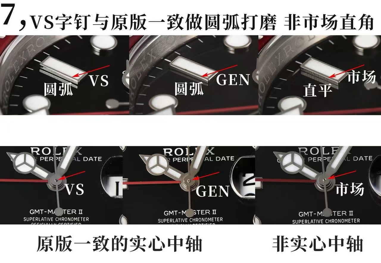 VS GMT cola bezel görücüye çıkıyor! Dandong 3285 mekanizmasını taşıyan bu model, her detayı üstün işçilikle işlenerek piyasadaki tüm versiyonları açık ara geride bırakıyor; replika saatlerin zirvesi unvanını sonuna kadar hak ediyor! — 15. fotoğraf