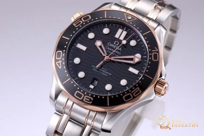 VS Omega yeni Seamaster 300 çift ton rose gold 8800 mekanizmalı replika saat incelemesi - Toka İçi Mikro Ayar Mekanizması
