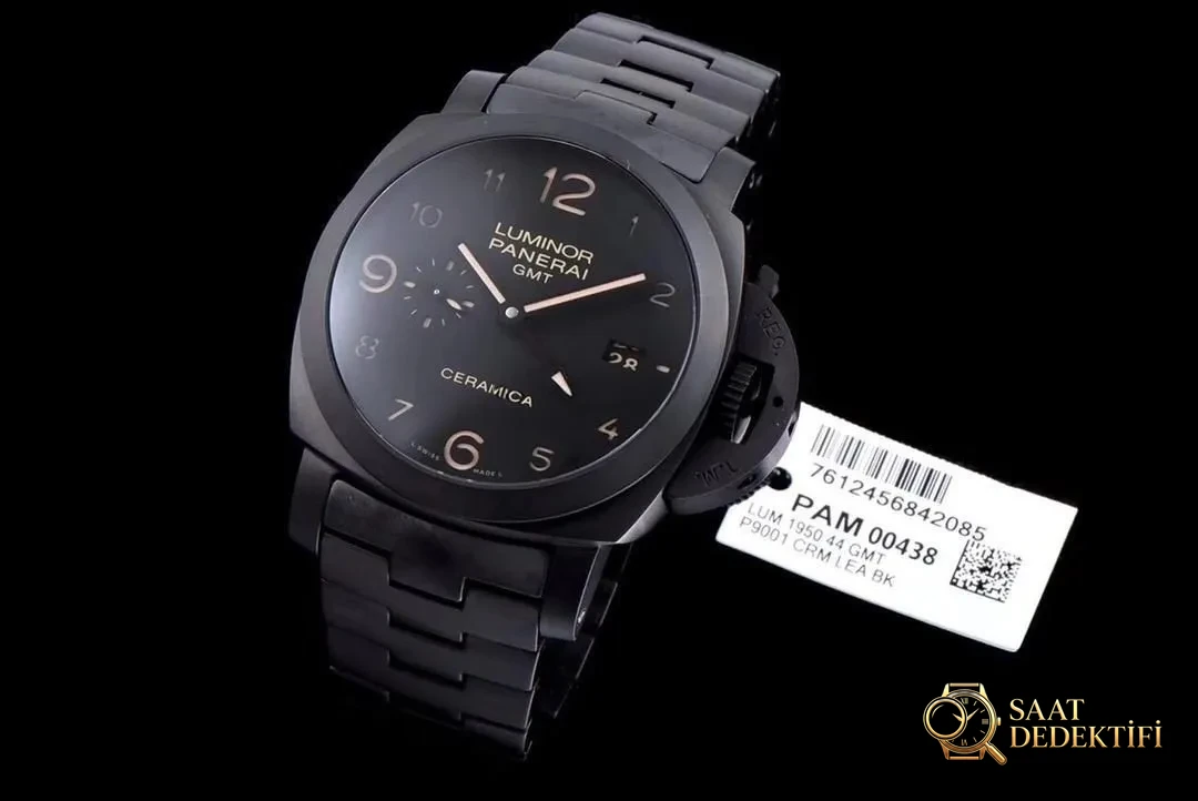 Vs Panerai PAM438 Black Warrior seramik p9001 full siyah mekanizma gerçek V2 versiyon replika saat orijinal karşılaştırmalı incelemesi - Mekanizma Zemberek ve Balans Detayı