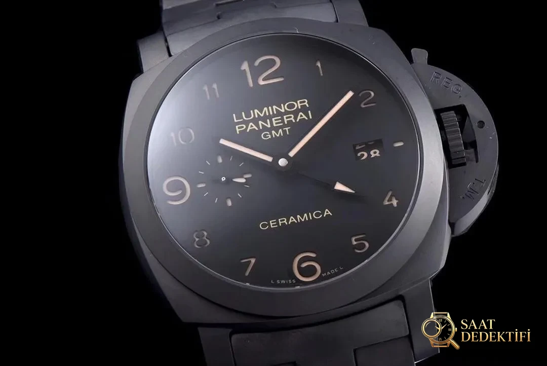 Vs Panerai PAM438 Black Warrior seramik p9001 full siyah mekanizma gerçek V2 versiyon replika saat orijinal karşılaştırmalı incelemesi - Yan Profil ve Kordon Bağlantısı