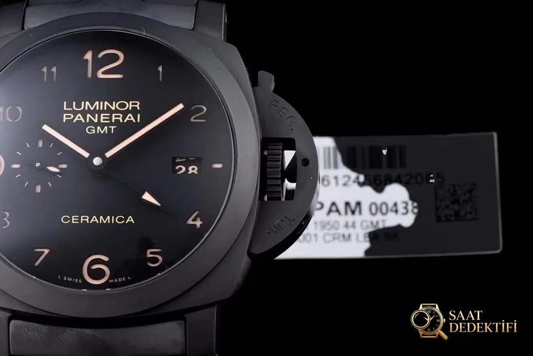 Vs Panerai PAM438 Black Warrior seramik p9001 full siyah mekanizma gerçek V2 versiyon replika saat orijinal karşılaştırmalı incelemesi - Kasa Çeliği ve Polisaj Kalitesi