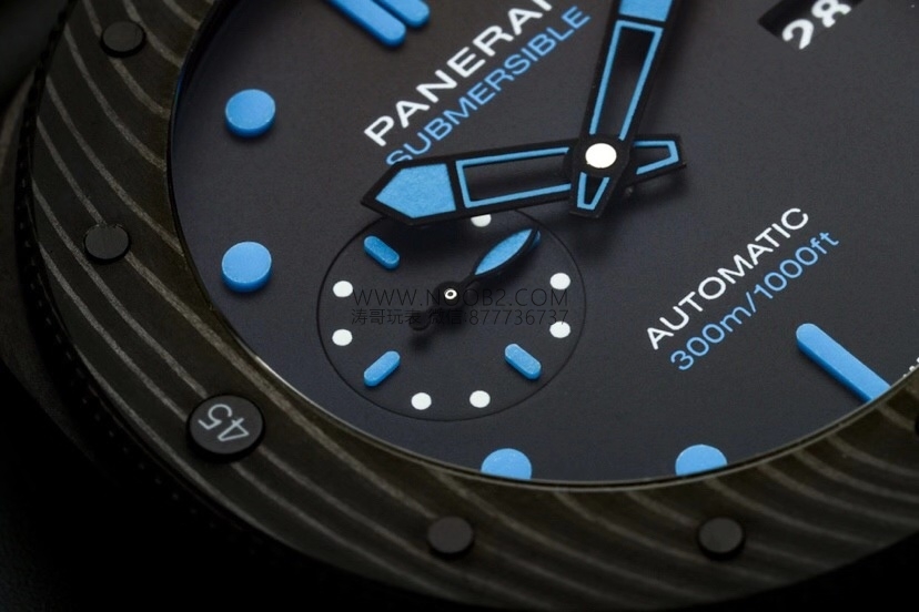 VS Panerai Submersible serisi PAM01616 karbon fiber replika saat incelemesi — 6. fotoğraf