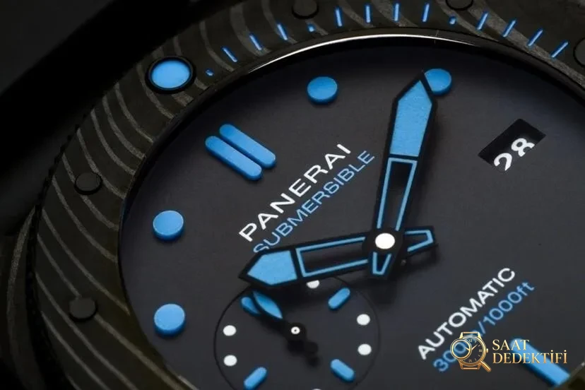VS Panerai Submersible serisi PAM01616 karbon fiber replika saat incelemesi - Klips Kilidi ve Lazer Damgalar