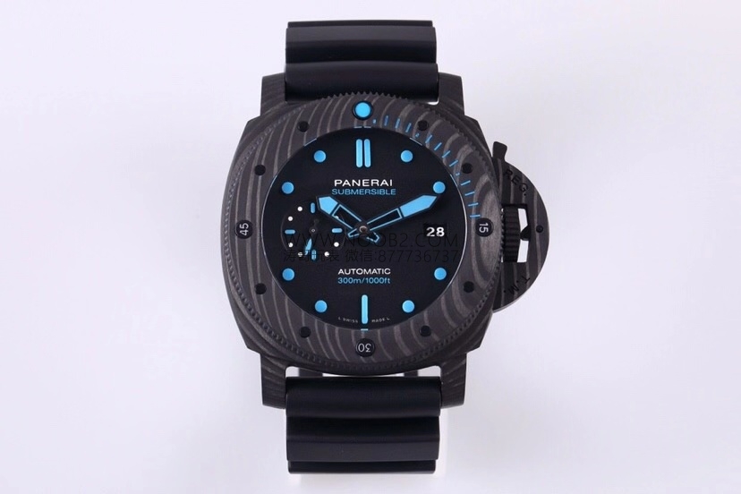 VS Panerai Submersible serisi PAM01616 karbon fiber replika saat incelemesi — 10. fotoğraf