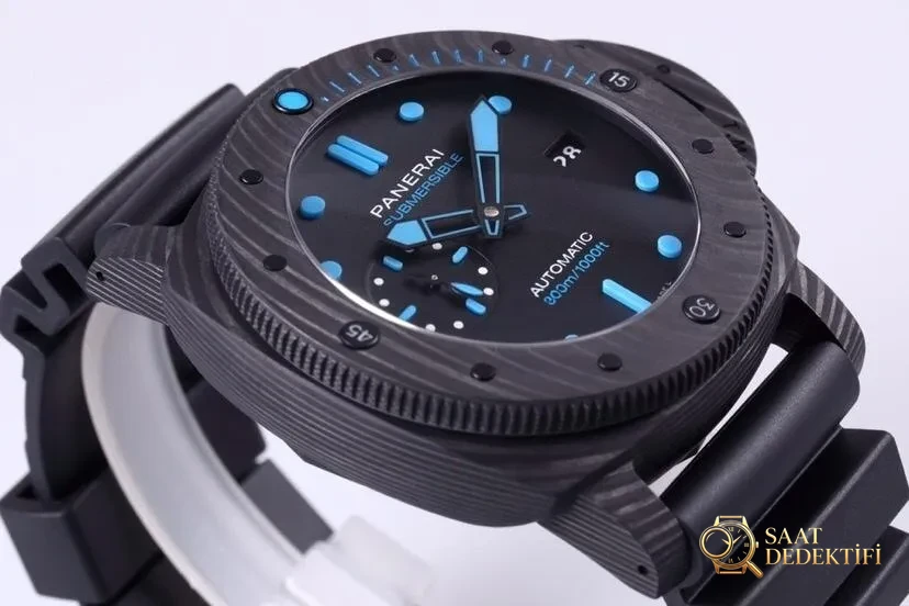 VS Panerai Submersible serisi PAM01616 karbon fiber replika saat incelemesi - Tepe Koruması ve Ayar Fonksiyonu