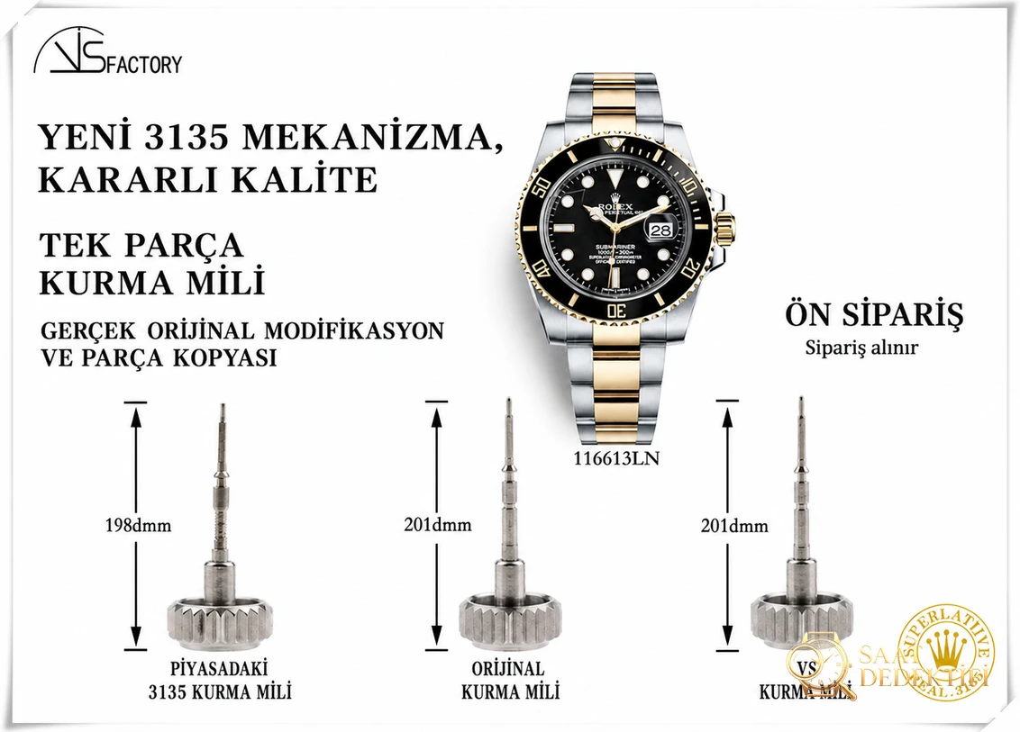 Rolex Submariner 116613 VS Factory İncelemesi - Ön Görünüm ve Kasa Tasarımı