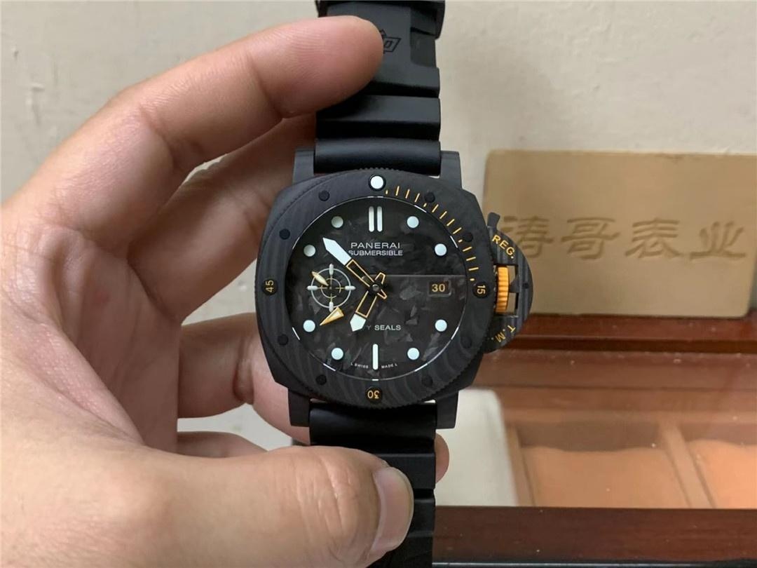 VS (SBF) fabrikası Panerai PAM1324 karbon fiber ilk bakışta replika belli olur mu? — 1. fotoğraf