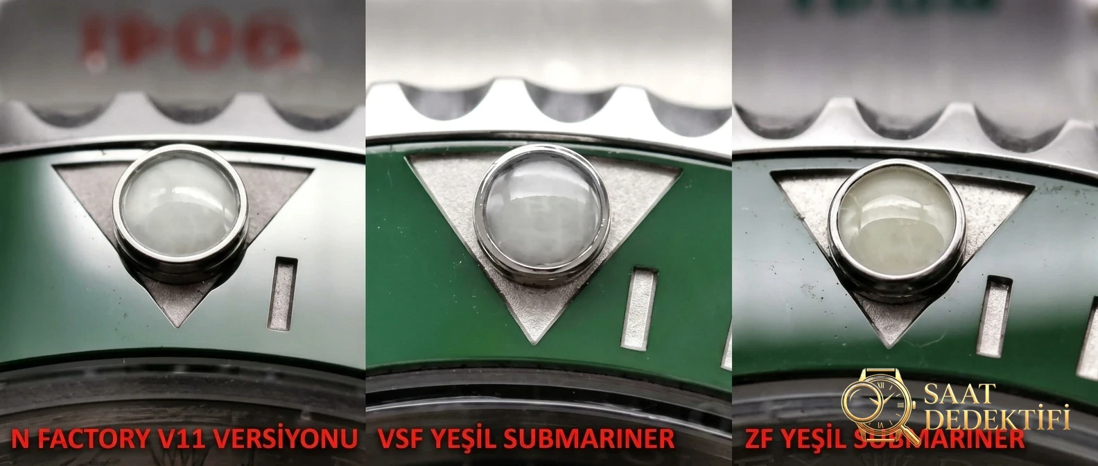 VS Factory yeşil su hayaleti gerçek çekim karşılaştırması ZF Factory ve N Factory V11 versiyon yeşil su hayaleti - Arka Kapak ve Mekanizma Detayı