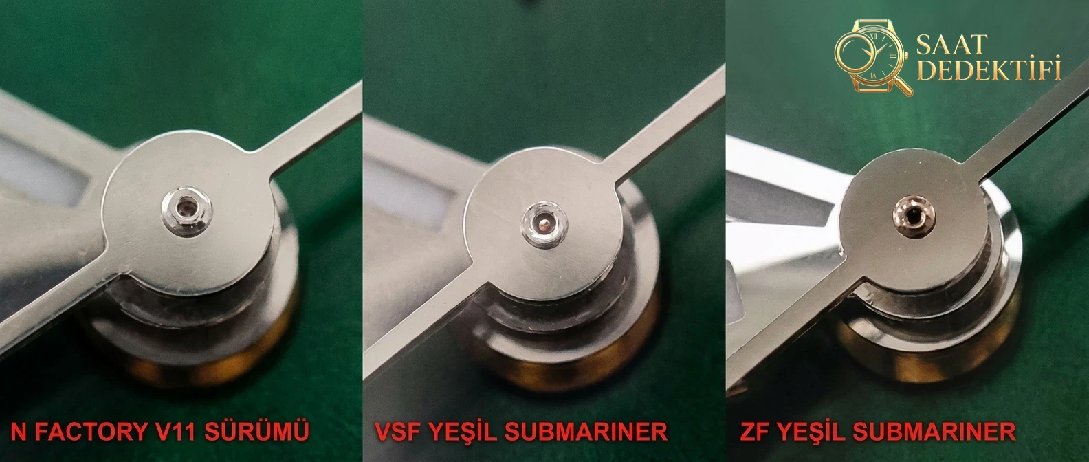 VS Factory yeşil su hayaleti gerçek çekim karşılaştırması ZF Factory ve N Factory V11 versiyon yeşil su hayaleti - Bilezik, Toka ve Klips Mekanizması