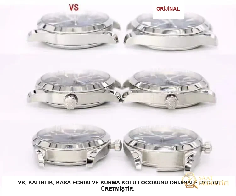 VS yeni ürün Seamaster 150m Aqua Terra kronometre 41 mm z orijinal karşılaştırması - Kasa Profili ve Kurma Kolu İncelemesi