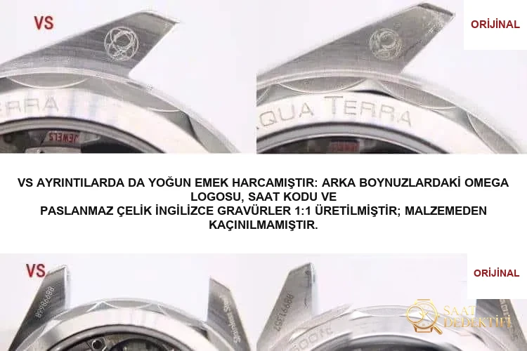 VS yeni ürün Seamaster 150m Aqua Terra kronometre 41 mm z orijinal karşılaştırması - Bilezik, Toka ve Klips Mekanizması
