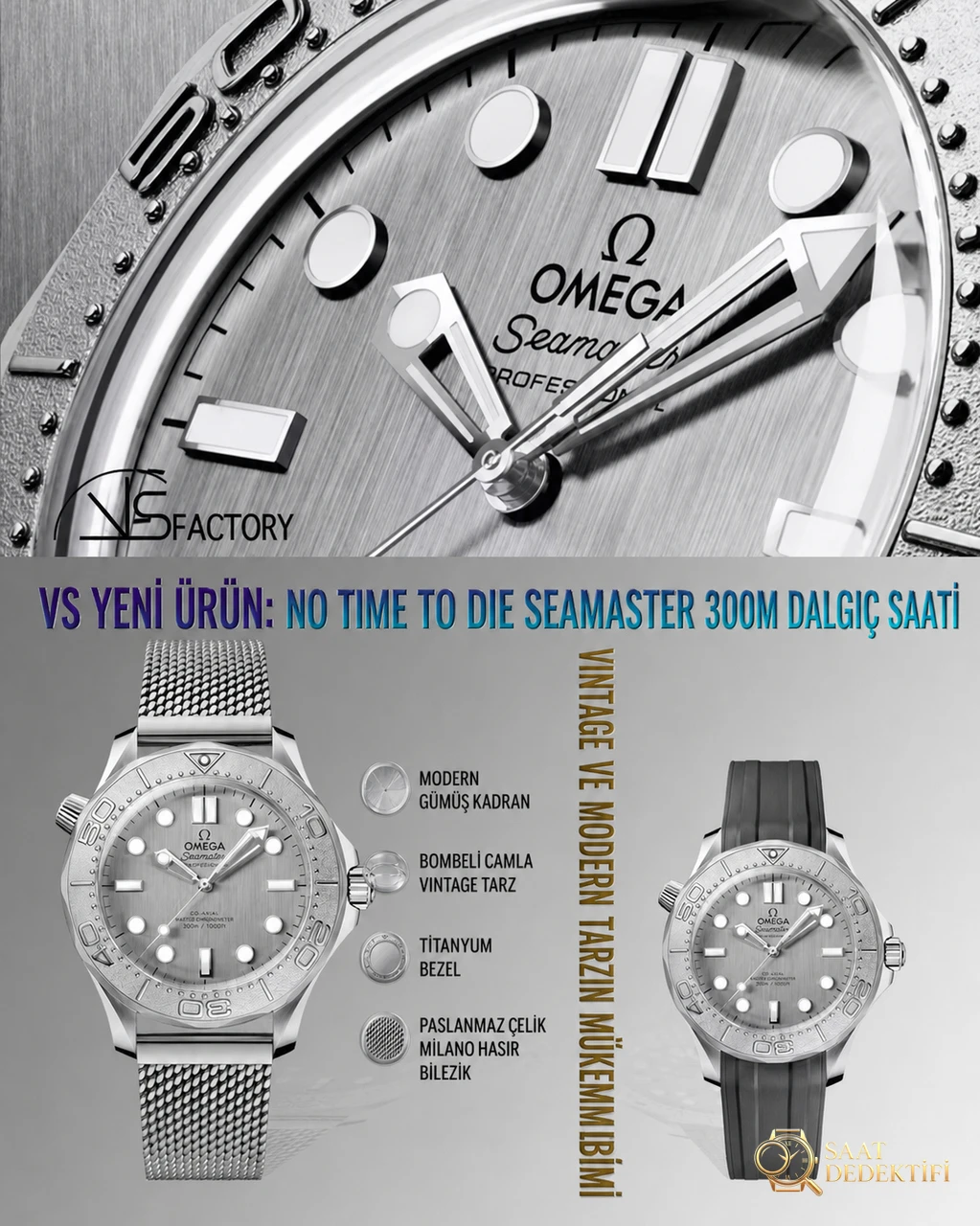 [VS Yeni Ürün | Seamaster 300M Dalış Saati - Gümüş Kanatların Uyanışı] - Kasa Profili ve Kurma Kolu İncelemesi
