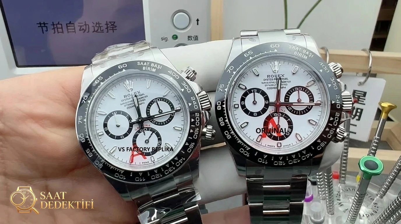 VSF Daytona 126500LN vs 116500LN: Teknik Karşılaştırma ve Video İnceleme - Kasa Profili ve Kurma Kolu İncelemesi
