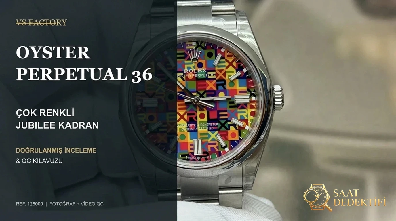 Обзор циферблата VSF Oyster Perpetual 36 Jubilee: Ref. 126000 Анализ фотографий