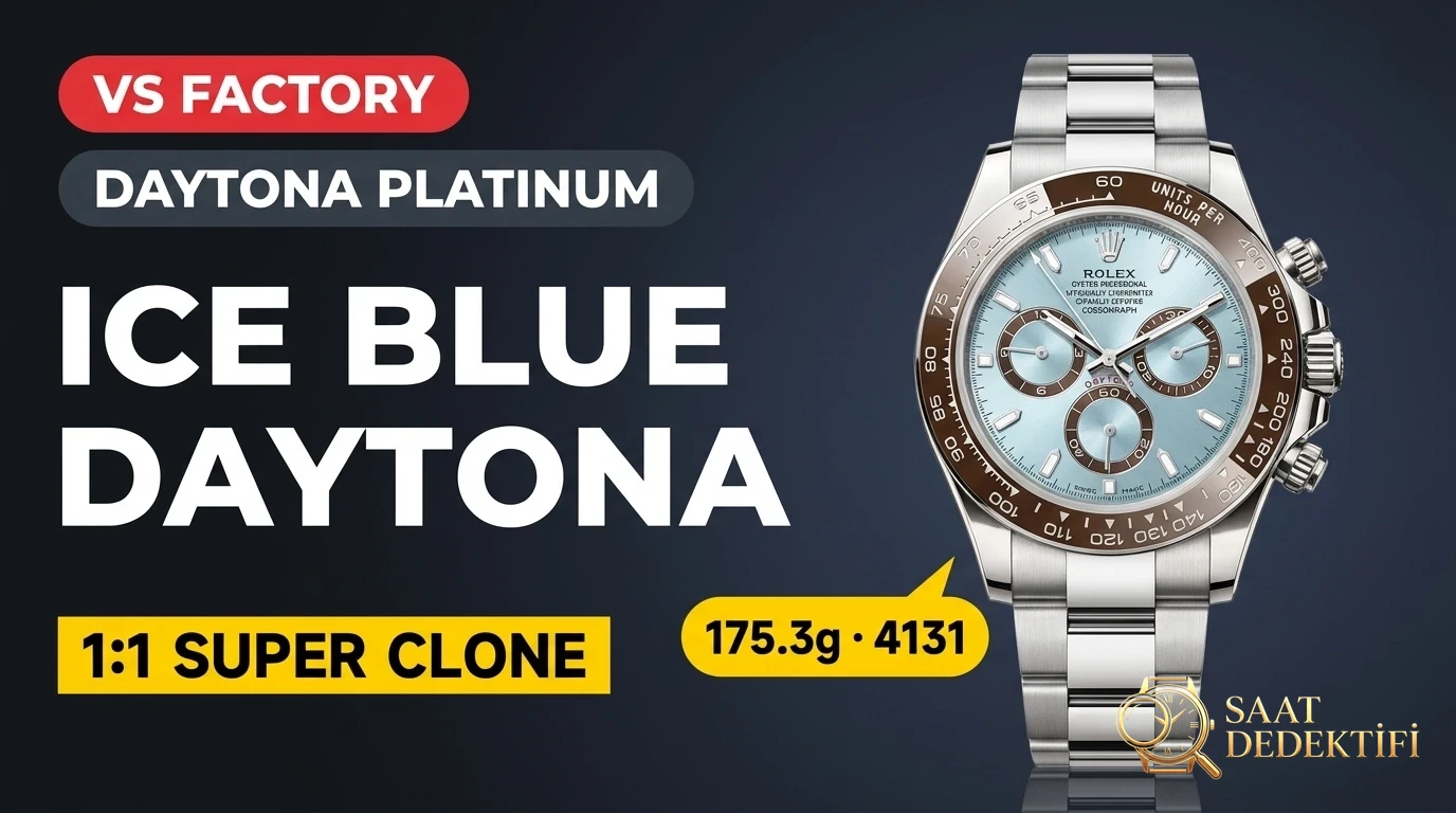 Beste VSF Rolex Daytona „Ice Blue“ Platinum V3 Bewertung (Dandong 4131): Schwergewichts-Champion mit 175,3 g