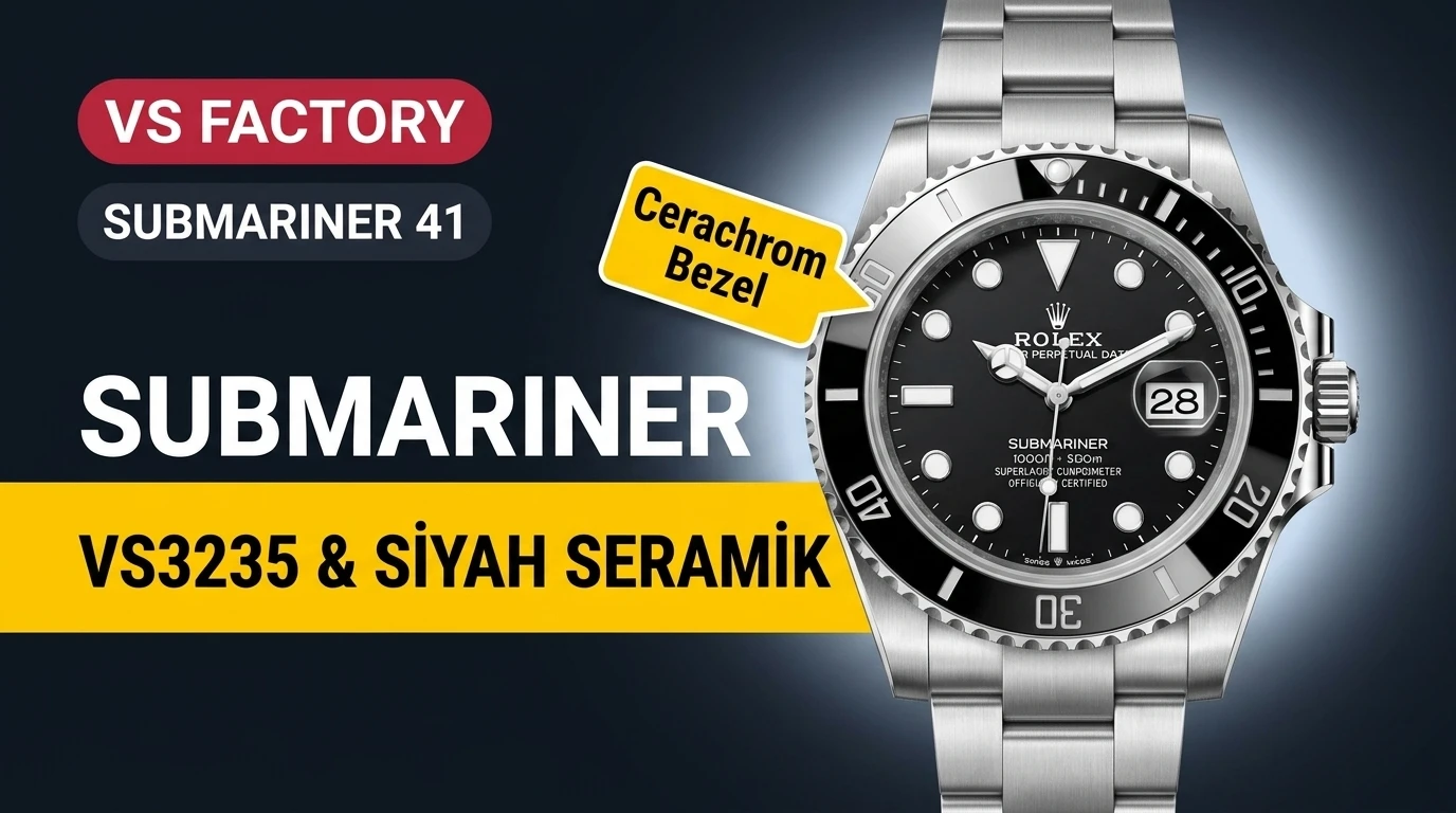 VSF Rolex Submariner 41mm 126610ln Vs3235 Mekanizma İncelemesi - Ön Görünüm ve Kasa Tasarımı