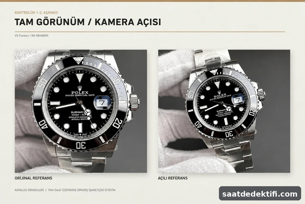 VSF Submariner 126610LN QC Rehberi: Onaydan Önce 12 Teknik Kontrol - Kasa Profili ve Kurma Kolu İncelemesi