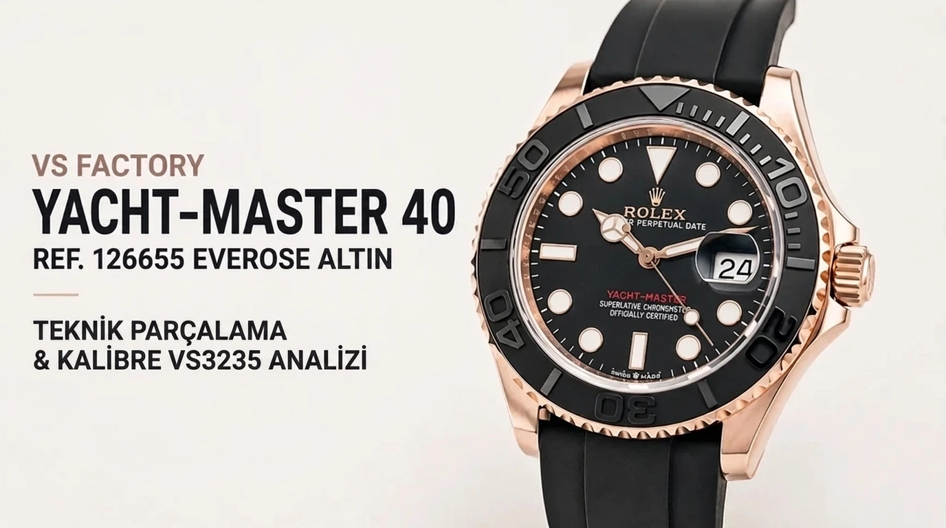 VSF Yacht-Master 40 126655 İncelemesi: VS3235 Söküm ve 129.6g Ağırlık Testi