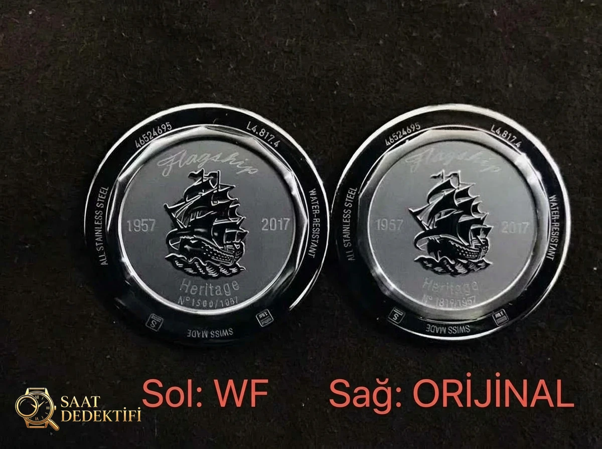 WF üretimi, Longines Heritage serisi 60. yıl sınırlı üretim modeli - Arka Kapak ve Mekanizma Detayı