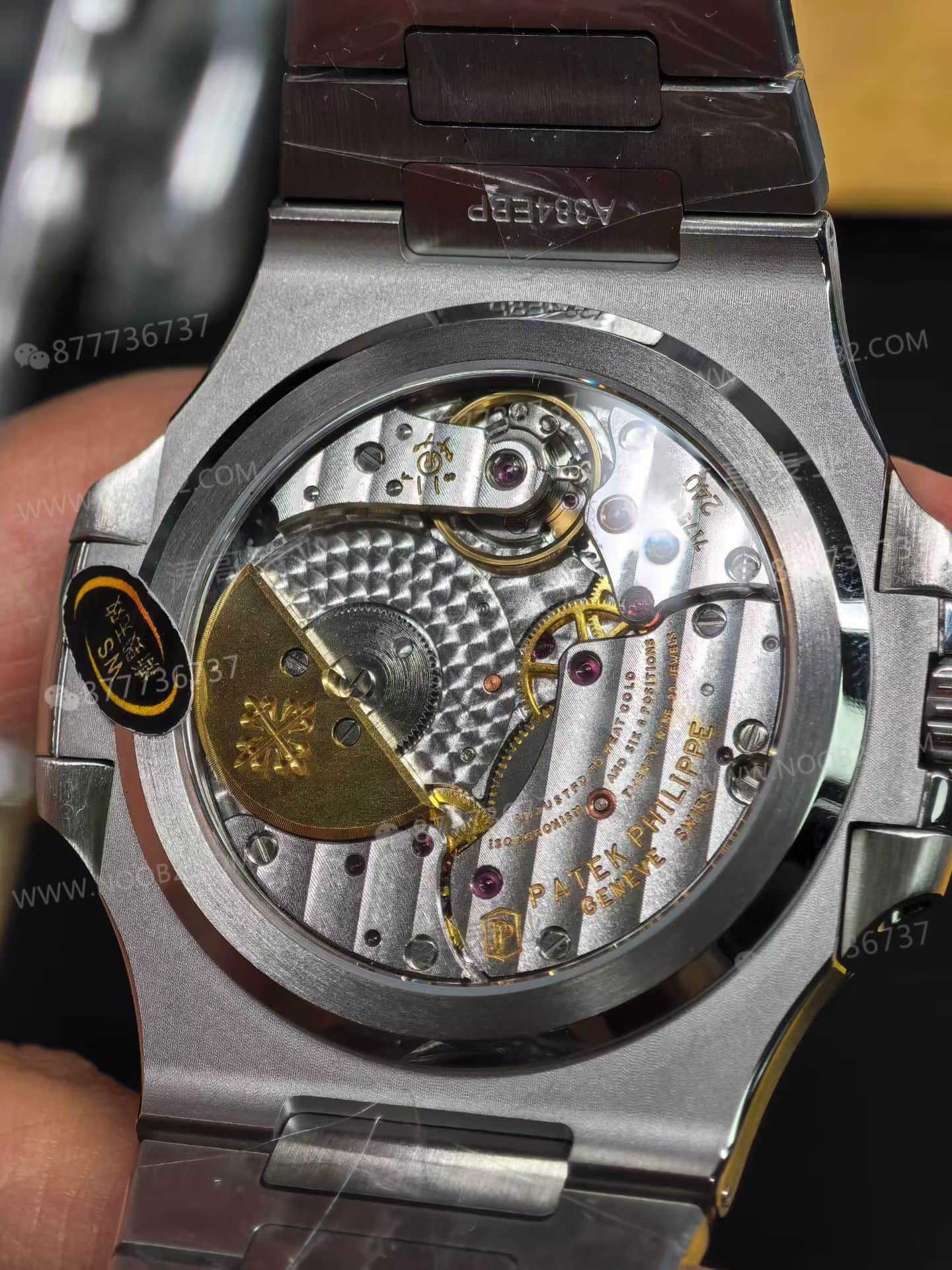 WS Factory tam modifiyeli Patek Philippe Nautilus 5712 SW kadranı, dolu orta aks, mat yüzeyli mooniphase kadranı ile bir çırpıda hedefe ulaşıyor mu? — 10. fotoğraf