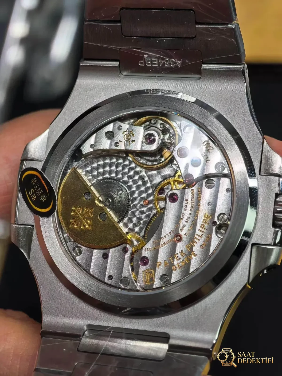 WS Factory tam modifiyeli Patek Philippe Nautilus 5712 SW kadranı, dolu orta aks, mat yüzeyli mooniphase kadranı ile bir çırpıda hedefe ulaşıyor mu? - Mekanizma Zemberek ve Balans Detayı