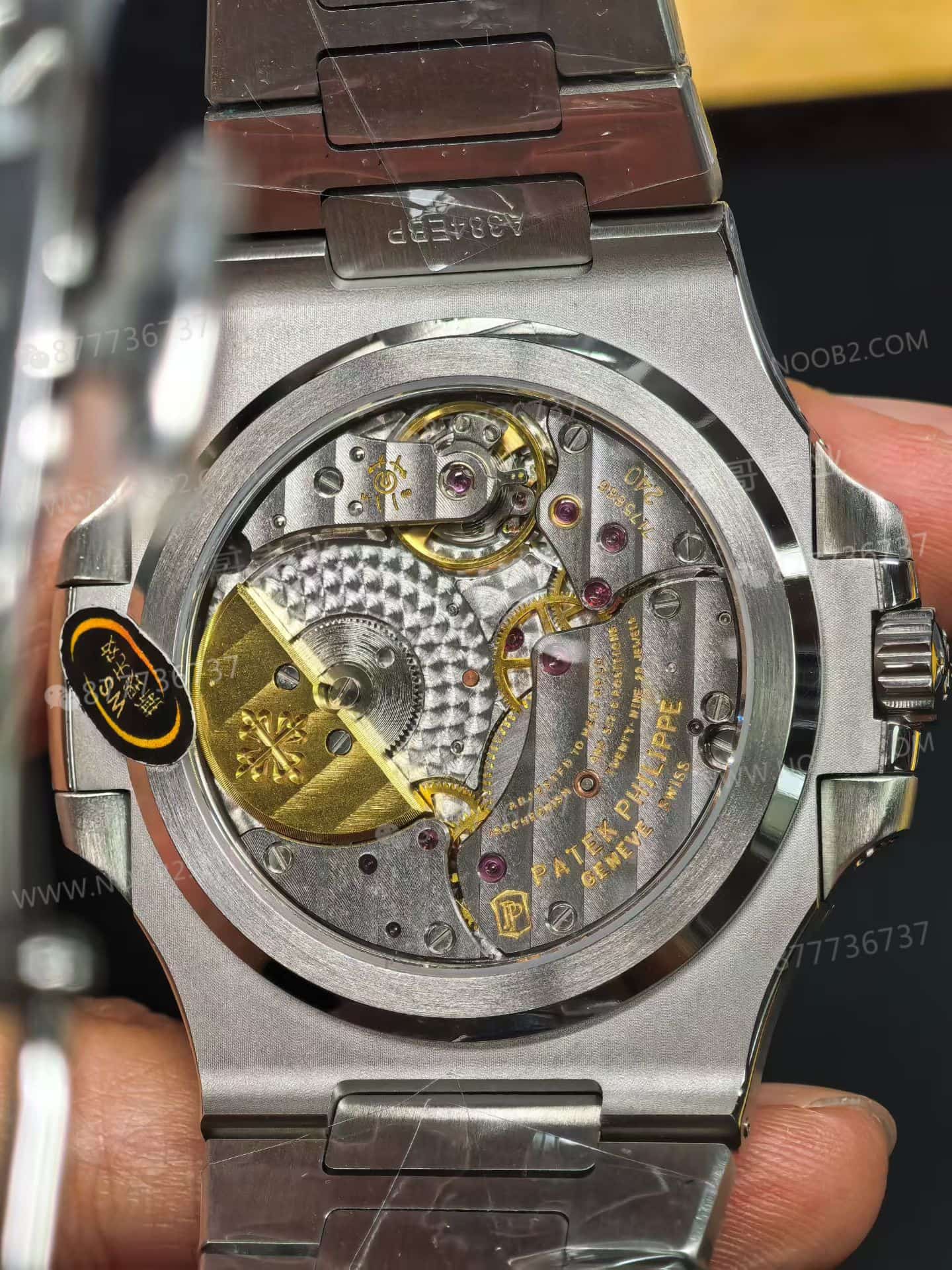 WS Factory tam modifiyeli Patek Philippe Nautilus 5712 SW kadranı, dolu orta aks, mat yüzeyli mooniphase kadranı ile bir çırpıda hedefe ulaşıyor mu? — 13. fotoğraf