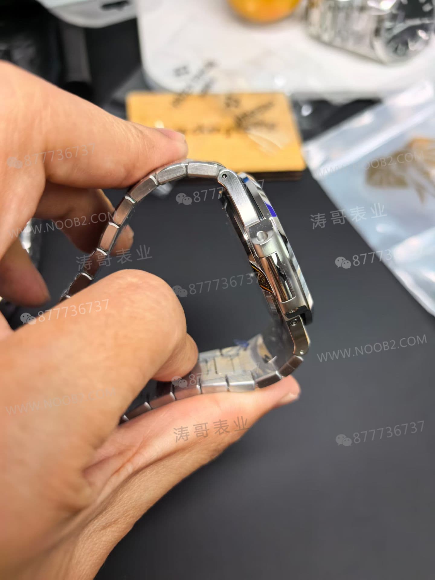 WS Factory tam modifiyeli Patek Philippe Nautilus 5712 SW kadranı, dolu orta aks, mat yüzeyli mooniphase kadranı ile bir çırpıda hedefe ulaşıyor mu? — 16. fotoğraf