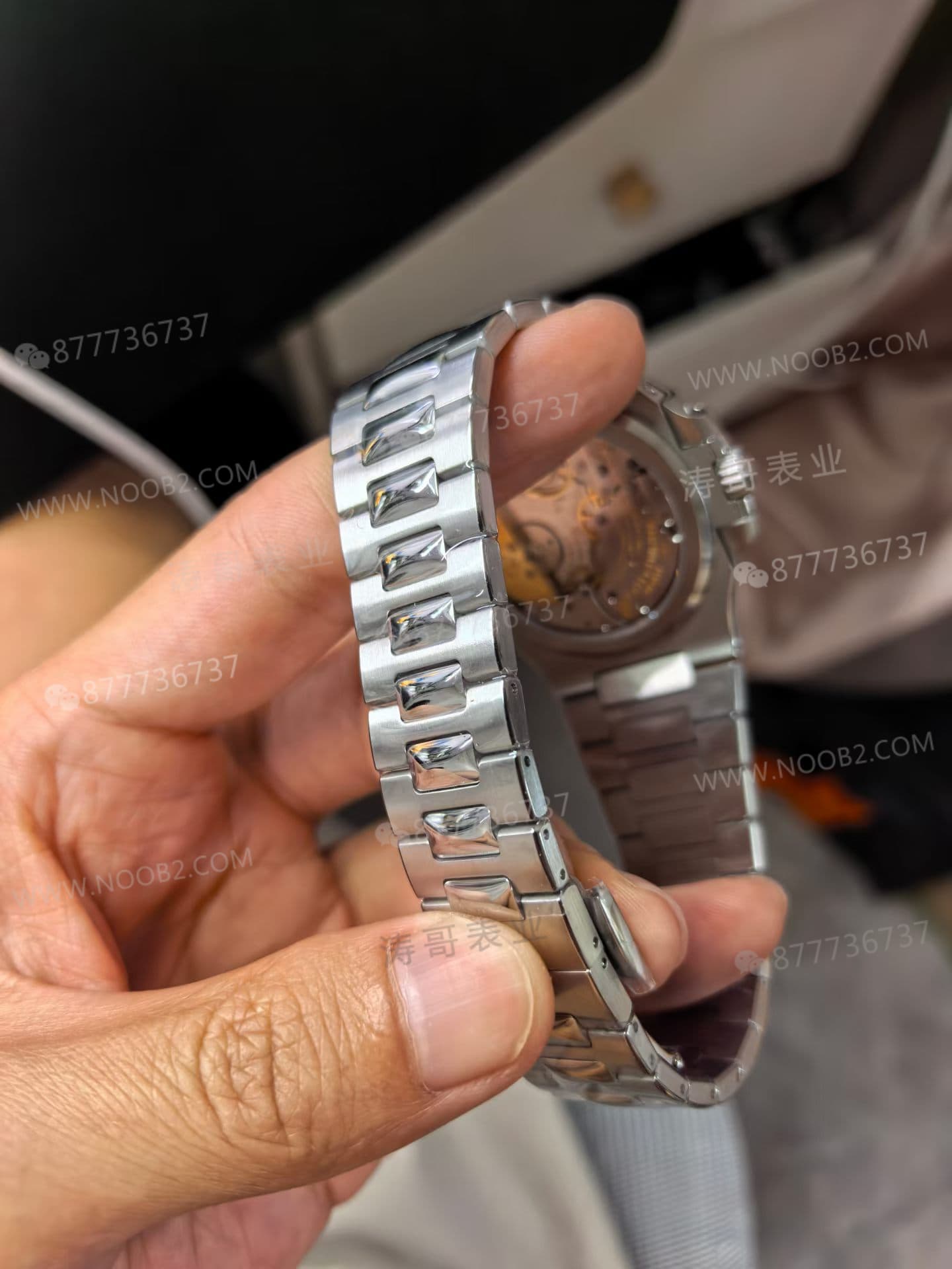 WS Factory tam modifiyeli Patek Philippe Nautilus 5712 SW kadranı, dolu orta aks, mat yüzeyli mooniphase kadranı ile bir çırpıda hedefe ulaşıyor mu? — 18. fotoğraf