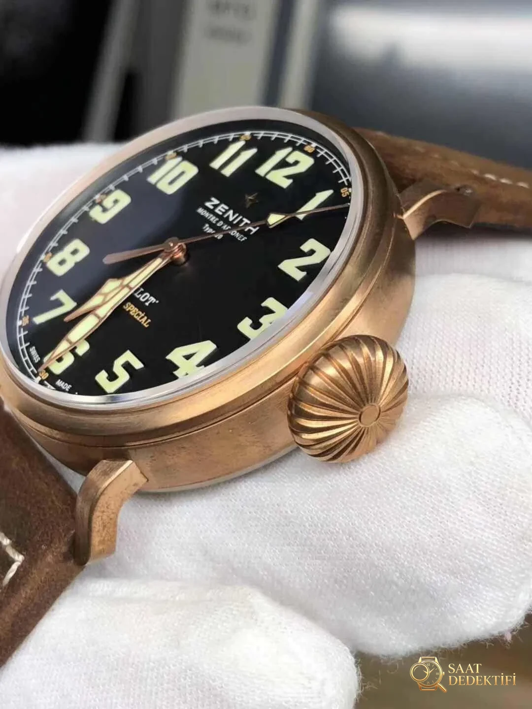 Replika Zenith Pilot Bronz Kurma Kolu