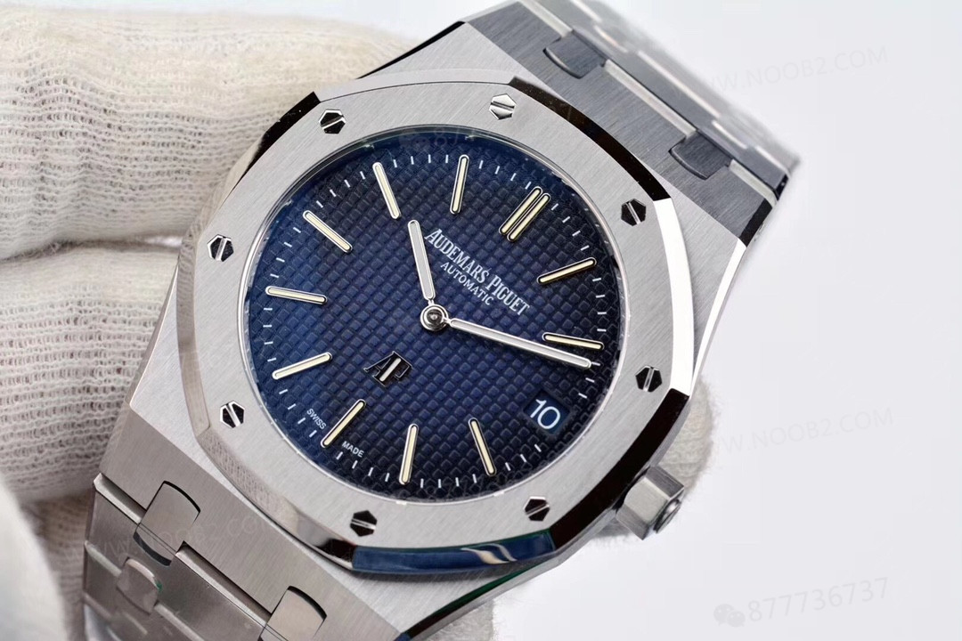 XF Factory Audemars Piguet 15202ip füme mavi kadran saat incelemesi — 5. fotoğraf