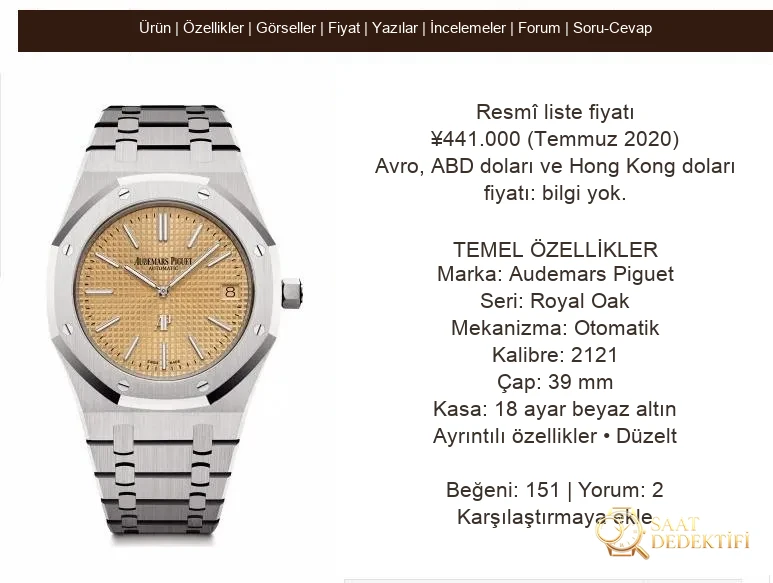 15202, AP15202, Audemars Piguet ultra ince iki iğne çelik saat, jf15202, JF Factory resmi site